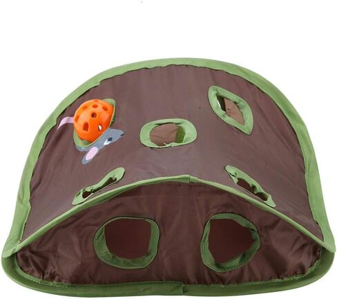 TOPINCN Cat Toy 9 Mouse Holes Pet Cat Interactive Toy Intelligence Trainning with Bell Ball Folding Creative Vocal Cat Mice Toy Hide Seek Toys in Saudi Arabia
