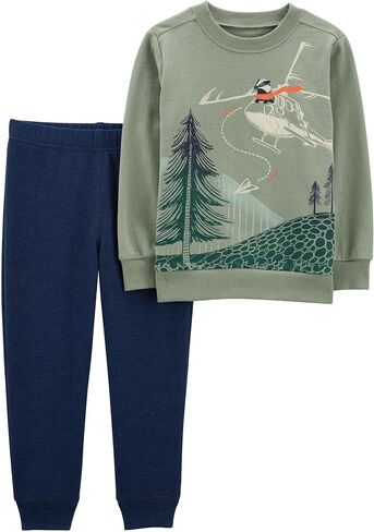 Carter's Boys' 2T-4T 2 Piece Long Sleeve Knit Top and Pants Set in Saudi Arabia