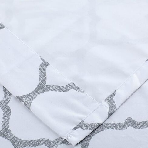 Regal Home Collections Meridian Energy Efficient/Room Darkening/Noise Reducing/Thermal Lattice Chic Foamback Grommet Curtains, 2 Pack, Assorted Colors, (Grey) in Kuwait