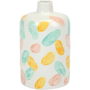 Colorful Ceramic Vase for Modern Home Decor, Flower Vase, Cute Vase for Room Decoration Aesthetics, Unique Small Vase Suitable for Centerpiece, Vase for Home,Office,Farmhouse,Shelf,Table,Bookshelf in Saudi Arabia