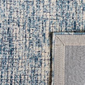 سجادة SAFAVIEH Abstract Collection Runner - 2'3" x 6'، عاجي وكحلي، صوف مصنوع يدويًا، مثالية للمناطق ذات حركة المرور العالية في غرفة المعيشة وغرفة النوم (ABT473M) in Kuwait