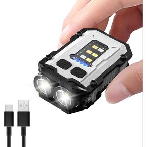 Mini Keychain Flashlight with Clip, LED 360 Degree Rotate Magnetic EDC Key Chain Light with COB Sidelight, USB C Rechargeable Small Multi-Use Waterproof Mechanics Light for Work Car Repair in Kuwait