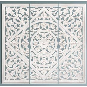Decorative Wall Panels, Wall Decorations For Living Room, Wooden Wall Art Décor, Master Bedroom Décor, Livingroom Décor, Small Wall Décor, Bedroom Décor For Wall 36x12 Inch White Set of 3