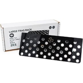 رف مغناطيسي كبير مخصص من PNW ذو 44 فتحة مع قفل Frag | حامل سدادات أكريليك للشعاب المرجانية لحوض السمك (مغناطيس زجاجي 3/4 بوصة) in Kuwait