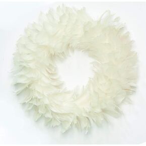 Worth Imports 14" Feather W/Glitter Tips, White Wreath (7920WH) in Saudi Arabia