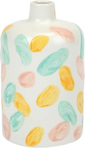 Colorful Ceramic Vase for Modern Home Decor, Flower Vase, Cute Vase for Room Decoration Aesthetics, Unique Small Vase Suitable for Centerpiece, Vase for Home,Office,Farmhouse,Shelf,Table,Bookshelf in Saudi Arabia