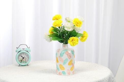 Colorful Ceramic Vase for Modern Home Decor, Flower Vase, Cute Vase for Room Decoration Aesthetics, Unique Small Vase Suitable for Centerpiece, Vase for Home,Office,Farmhouse,Shelf,Table,Bookshelf in Saudi Arabia