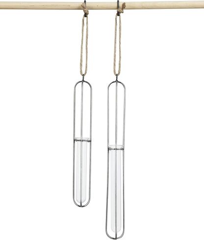 Creative Co-Op Small Hanging Metal & Glass Test Tube Vase in Kuwait