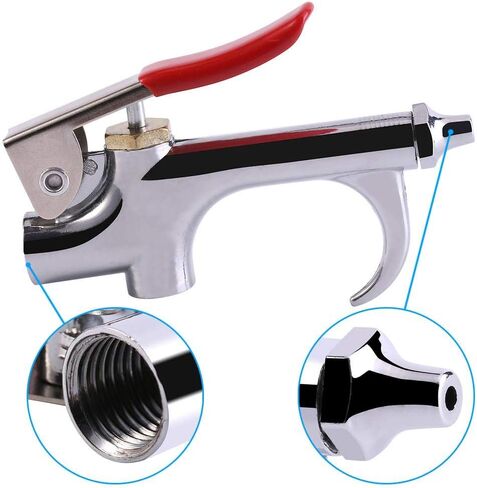 Zinc Alloy Air Blowfor 1/4-Inch NPT Air Compressor Tool Kits with Rubber and Safety Tip Nozzles in Saudi Arabia