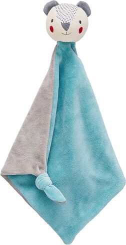 Petit Collage Organic Cotton Baby Blanket, Blue Bear - 100% Organic Soft Cotton, Cuddly Toy, 14.25" x 18", Newborn to Toddler in Saudi Arabia