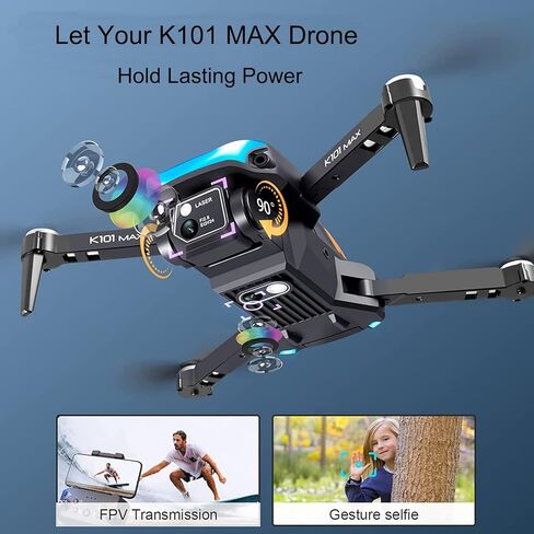 OKYUK 3.7 فولت 1800 مللي أمبير بطارية وحدات للطائرة بدون طيار K101 ماكس بطارية ليثيوم قابلة للشحن بدون طيار استبدال البطارية مع كابل الشاحن 15 دقيقة وقت الطيران in Kuwait