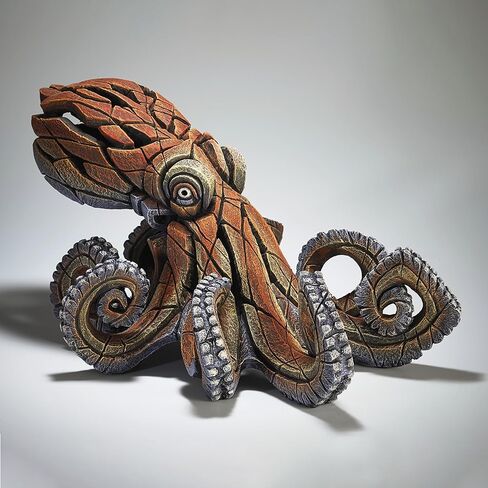 Enesco Edge Sculpture Octopus Animal Figurine, 9.85 Inch, Orange in Saudi Arabia