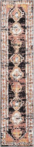 Rugs.com سجادة مجموعة Tagine - عداء بطول 10 أقدام باللونين الأسود والأبيض سجادة متوسطة الوبر مثالية لغرف المعيشة والمطابخ والمداخل in Kuwait