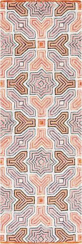 SAFAVIEH Aspen Collection Runner Rug - 2'3" x 8', Pink & Orange, Handmade Boho Wool, Ideal for High Traffic Areas in Living Room, Bedroom (APN260U) in Saudi Arabia
