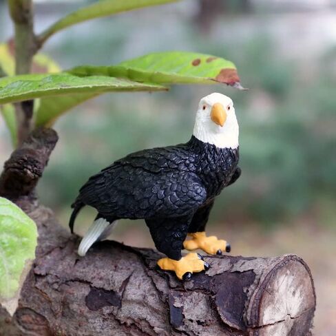 تمثال نسر اصلع بلاستيكي صغير من 3 قطع، تمثال نسر الحياة البرية لتزيين الكيك المنزلي ولوازم الحفلات وهدايا عيد الميلاد in Kuwait