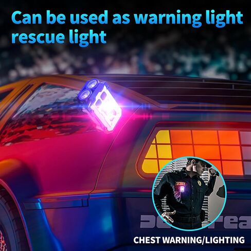 مصباح يدوي صغير لسلسلة المفاتيح من PINSAI مع مشبك، ضوء سلسلة مفاتيح EDC مغناطيسي LED للميكانيكيين مع ضوء جانبي COB، ضوء مقاوم للماء صغير الحجم قابل لإعادة الشحن USB C متعدد الاستخدامات للعمل في إصلاح السيارات في حالات الطوارئ in Kuwait