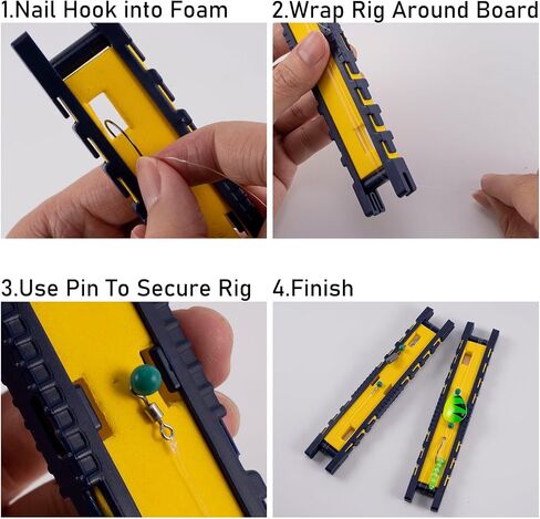 Dr.Fish Fishing Snelled Hook Holder for Leader Line Fishing Rig Holder Fishing Line Foam Board Snell Organizer with Tackle Box in Saudi Arabia