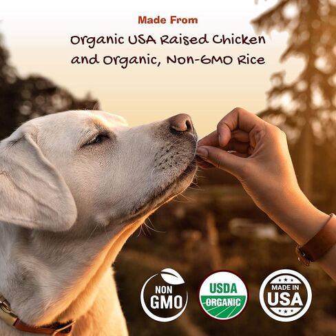 Riley's Organic Dog Jerky Treats - Chicken Jerky Dog Treats - Chicken & Rice Dog Training Treats - Organic - Soft Jerky Treats for Dogs - Easy Snap for Any Size Dog - 5 oz in Kuwait