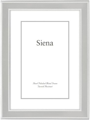 Siena Beaded Gold Picture Frame, Tarnish Resistant Finish, Perfect Photo Frame for any End Table, Credenza, Shelf, or Nightstand, Gold 4x6 in Saudi Arabia
