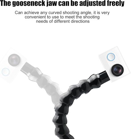 Jaws Flex Clamp Mount، دعامة ذراع كاميرا أحادية مرنة معقوفة لملحقات التصوير الفوتوغرافي للكاميرا الرياضية، حامل كاميرا رياضية مع فتحة لولبية 1/4 بوصة - 4 أقسام in Kuwait