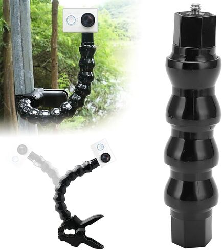 Jaws Flex Clamp Mount، دعامة ذراع كاميرا أحادية مرنة معقوفة لملحقات التصوير الفوتوغرافي للكاميرا الرياضية، حامل كاميرا رياضية مع فتحة لولبية 1/4 بوصة - 4 أقسام in Kuwait