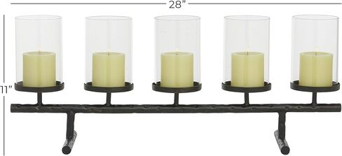 The Novogratz Metal Candelabra, 27" x 7" x 11", Black in Kuwait