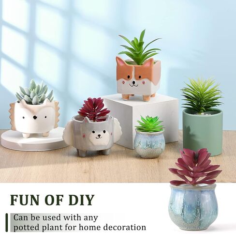 Therwen 32 Pcs Fake Succulents Plants Artificial Realistic Faux Succulents Fake Plant Artificial Plant Home Decor for Outdoor Indoor Garden Office in Saudi Arabia