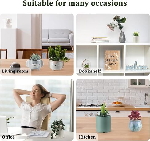Therwen 32 Pcs Fake Succulents Plants Artificial Realistic Faux Succulents Fake Plant Artificial Plant Home Decor for Outdoor Indoor Garden Office in Saudi Arabia