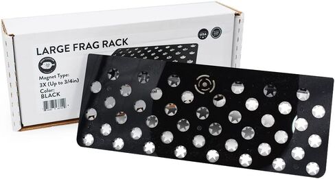 رف مغناطيسي كبير مخصص من PNW ذو 44 فتحة مع قفل Frag | حامل سدادات أكريليك للشعاب المرجانية لحوض السمك (مغناطيس زجاجي 3/4 بوصة) in Kuwait