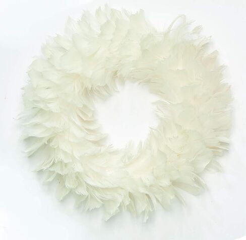 Worth Imports 14" Feather W/Glitter Tips, White Wreath (7920WH) in Saudi Arabia