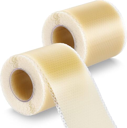 Dansib 2 لفات من شريط السيليكون الناعم مقاس 59 × 1.57 بوصة، شريط سيليكون مقاوم للماء قابل لإعادة الاستخدام لمنع الأحذية من طحن القدمين، إزالة بثور الجسم، الجلد وقناع الاحتكاك، لوازم الوقاية من العيون in Kuwait