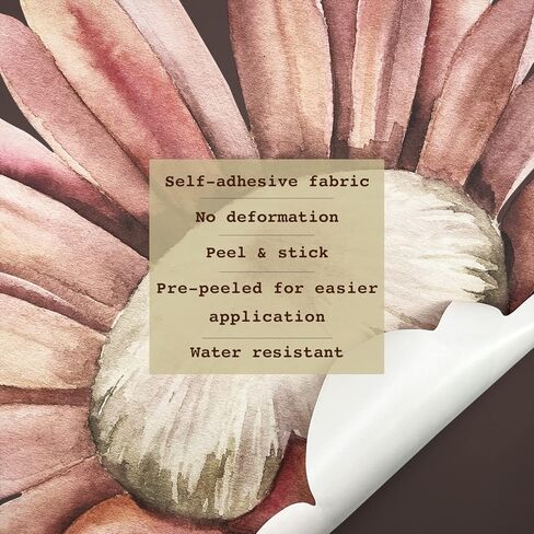 astrkiz Large Pink and White Magnolia Flower Wall Decals Peel and Stick, Self Adhesive Floral Wall Wallpaper Murals, Flowers Stickers Wall Art Decor for Girls Bedroom Playroom Nursery Kids Room in Kuwait