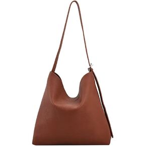 EDIWER Women’s Tote Handbag Vegan Leather Shoulder Bag Large Capacity Work Bag Designer Travel Purse with Adjustable Strap