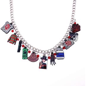 DreamWater Halloween Jason Voorhes Fredy Krueger Michael Myrs Horror Haunted Mansion Madame Leota Hitchhiking Ghosts Charm Necklace Gifts for Girl Woman
