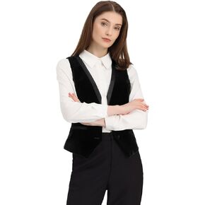 Allegra K Velvet Suit Waistcoat for Women's Retro Sleeveless Halloween Steampunk Blazer Dressy Vest in Kuwait