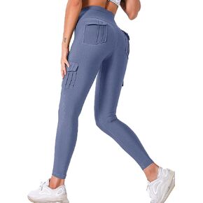 Cargo Leggings with Pockets for Women High Waisted Yoga Workout Lounge Pants XS-2XL in Kuwait