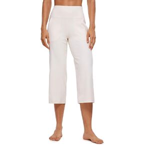 CRZ YOGA Womens Butterluxe High Waist Wide Leg Pants with Pockets 21.5 Inches - Buttery Soft Lounge Gym Workout Yoga Capris