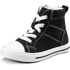 K KomForme Kids Sneakers for Boys and Girls Toddler Canvas High Top Walking Causal Shoes with Zipper in Kuwait