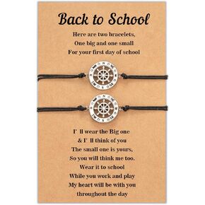 PPJew Mother and Daughter Bracelet Set Mother's Day Jewelry Gift from Daughter Mommy and Me Matching Bracelets Back to School Gifts in Kuwait