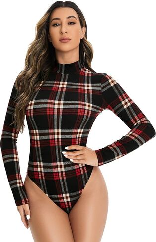 بدلة نسائية SweatyRocks بأكمام طويلة ورسومات جرافيك ورقبة عالية قابلة للتمدد، بدلة يوتار in Kuwait