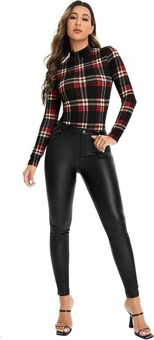 بدلة نسائية SweatyRocks بأكمام طويلة ورسومات جرافيك ورقبة عالية قابلة للتمدد، بدلة يوتار in Kuwait