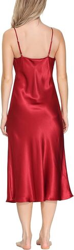 قميص نوم نسائي طويل من الحرير من OSCAR ROSSA قميص نوم حريري 100% كامل الانزلاق مع دانتيل ساحر in Kuwait