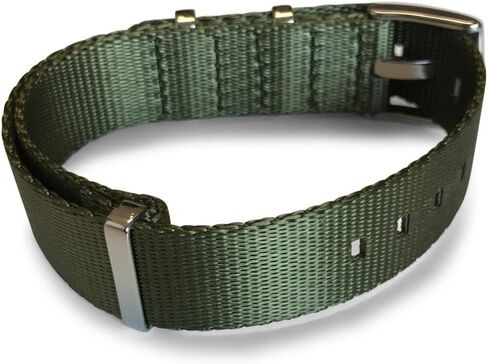 BluShark - AlphaShark Luxury Seat Belt Nylon Watch Strap - Stainless Steel Buckle Multiple Sizes Style Replacement Band Straps for Men’s, Waterproof One-PieceMultiple Sizes in Kuwait