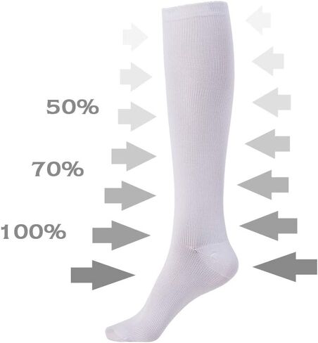 NOVAYARD Compression Socks for Women and Men Support Graduated 15-20 mmHg Medias De Compresion Mujer(4 Pairs) in Kuwait