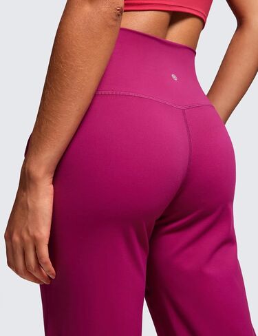 CRZ YOGA Womens Butterluxe High Waist Wide Leg Pants with Pockets 21.5 Inches - Buttery Soft Lounge Gym Workout Yoga Capris in Saudi Arabia
