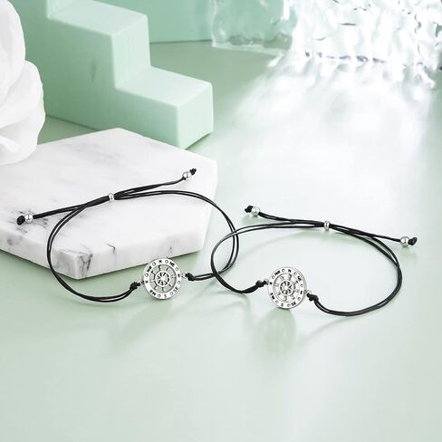 PPJew Mother and Daughter Bracelet Set Mother's Day Jewelry Gift from Daughter Mommy and Me Matching Bracelets Back to School Gifts in Kuwait