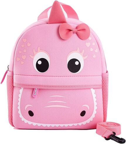 KK CRAFTS Preschool Toddler Backpack with Leash, 3D Cute Cartoon Neoprene Animal Schoolbag for Kids Boys Girls(Baby Unicorn) in Saudi Arabia