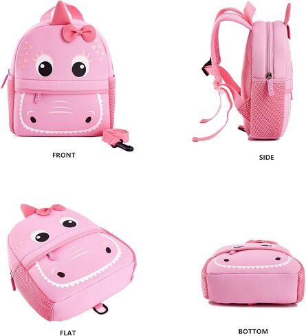 KK CRAFTS Preschool Toddler Backpack with Leash, 3D Cute Cartoon Neoprene Animal Schoolbag for Kids Boys Girls(Baby Unicorn) in Saudi Arabia