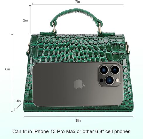 FAMYPAL Crocodile Crossbody Shoulder Bags for Women, Small Trendy Purse for Phone, Womens Top Handle Clutches Handbags in Kuwait