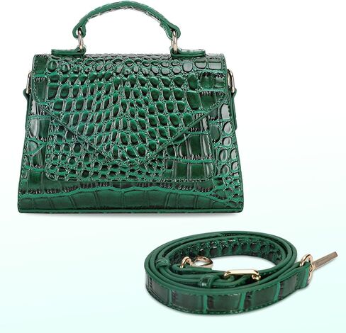 FAMYPAL Crocodile Crossbody Shoulder Bags for Women, Small Trendy Purse for Phone, Womens Top Handle Clutches Handbags in Kuwait